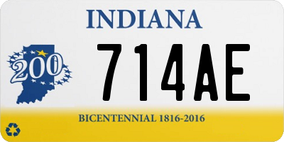 IN license plate 714AE