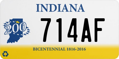 IN license plate 714AF