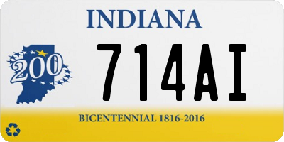 IN license plate 714AI