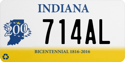 IN license plate 714AL