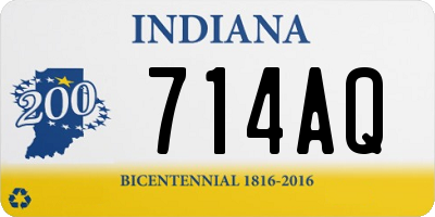 IN license plate 714AQ