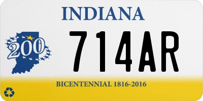 IN license plate 714AR