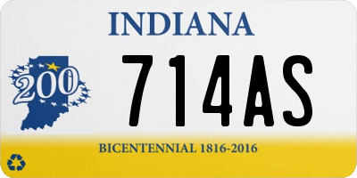 IN license plate 714AS