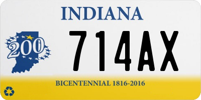 IN license plate 714AX
