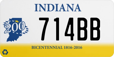 IN license plate 714BB