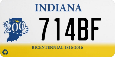 IN license plate 714BF