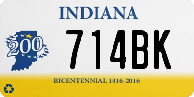 IN license plate 714BK