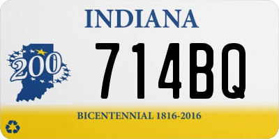 IN license plate 714BQ