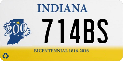 IN license plate 714BS