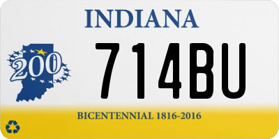 IN license plate 714BU