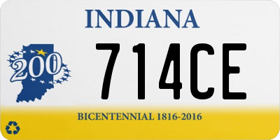 IN license plate 714CE