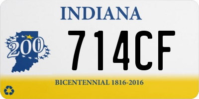 IN license plate 714CF