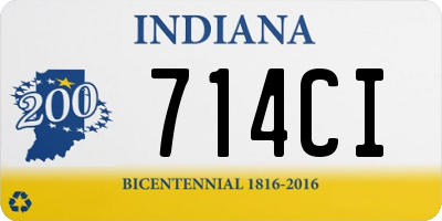 IN license plate 714CI