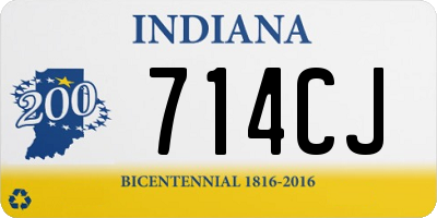 IN license plate 714CJ