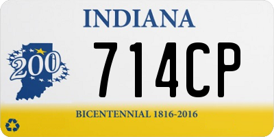 IN license plate 714CP