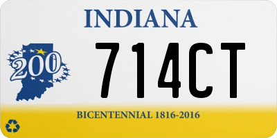 IN license plate 714CT