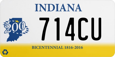 IN license plate 714CU