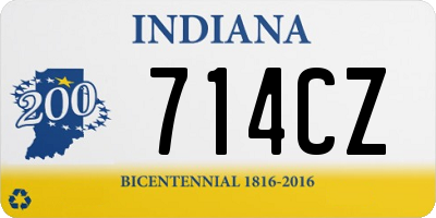 IN license plate 714CZ