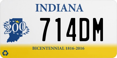 IN license plate 714DM