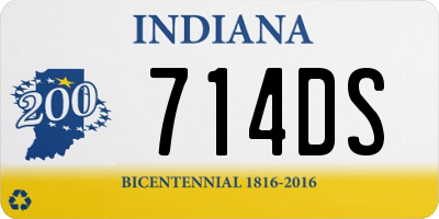 IN license plate 714DS