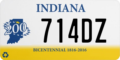 IN license plate 714DZ