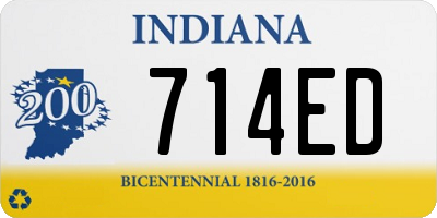 IN license plate 714ED