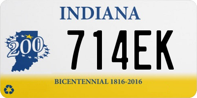 IN license plate 714EK