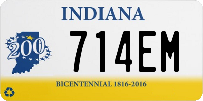 IN license plate 714EM