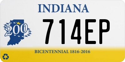 IN license plate 714EP