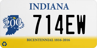 IN license plate 714EW