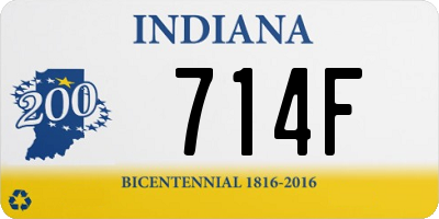 IN license plate 714F