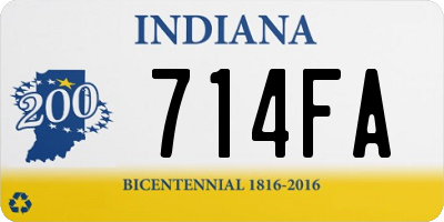 IN license plate 714FA