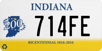 IN license plate 714FE