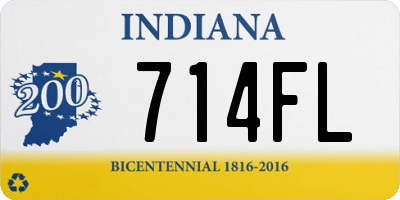 IN license plate 714FL