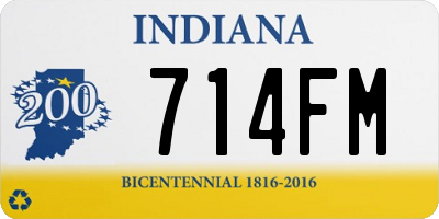 IN license plate 714FM