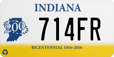 IN license plate 714FR