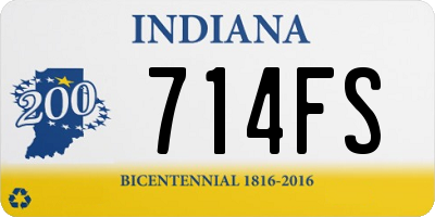 IN license plate 714FS