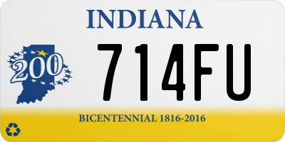 IN license plate 714FU