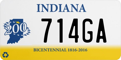 IN license plate 714GA