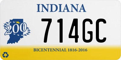 IN license plate 714GC