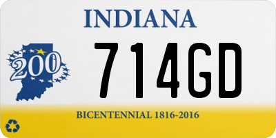 IN license plate 714GD