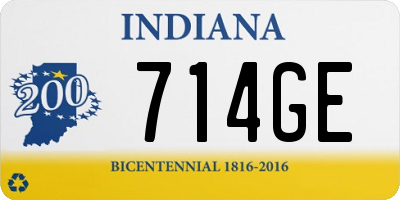 IN license plate 714GE