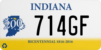 IN license plate 714GF