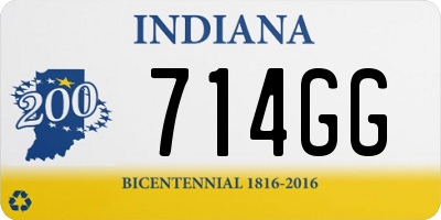 IN license plate 714GG