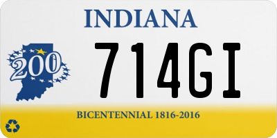 IN license plate 714GI