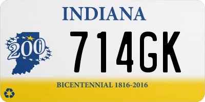 IN license plate 714GK
