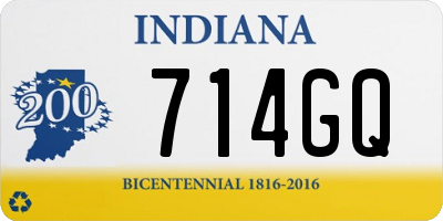 IN license plate 714GQ