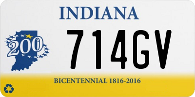 IN license plate 714GV
