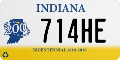 IN license plate 714HE