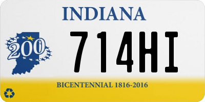 IN license plate 714HI